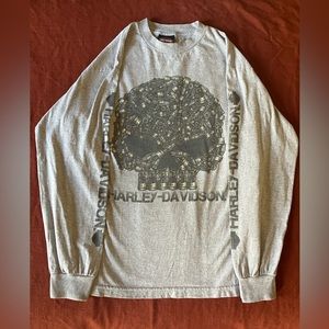 Authentic Harley Davidson Gear Skull Ramstein Air Base Germany (Men Size Medium)